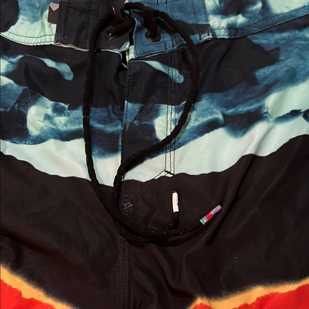 Quicksilver Gradient Swim Trunks - Black, Blue, Orange - Picture 5 of 6